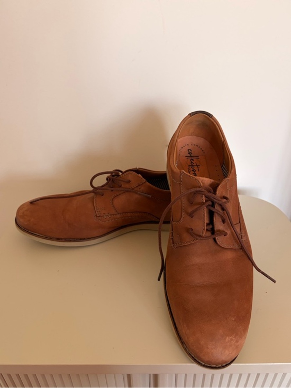 Clarks Collection Ultimate Comfort Men’s Brown Leather Oxford Shoes Sz 9.5 M